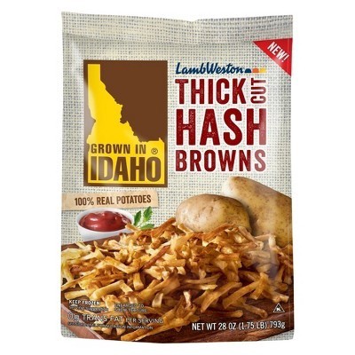 slide 1 of 6, Grown in Idaho Lamb Weston Thick Cut Hash Browns, 28 oz