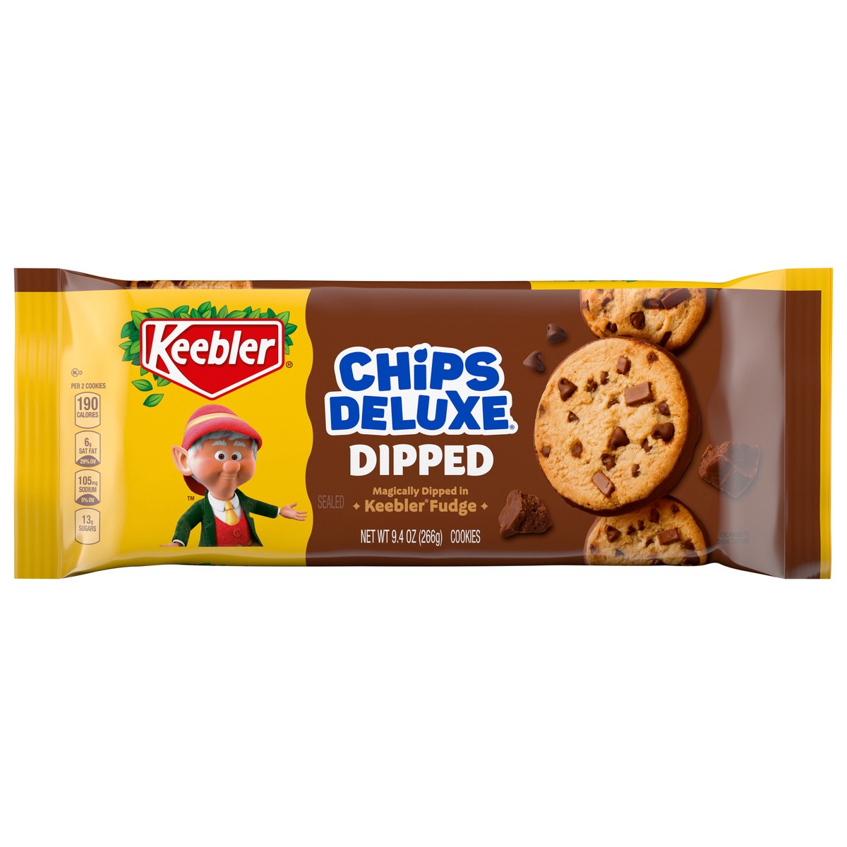 slide 1 of 11, KEEBLER Chips Deluxe, Fudge Dipped Cookies, Pantry Pack, 9.4oz, 9.4 oz