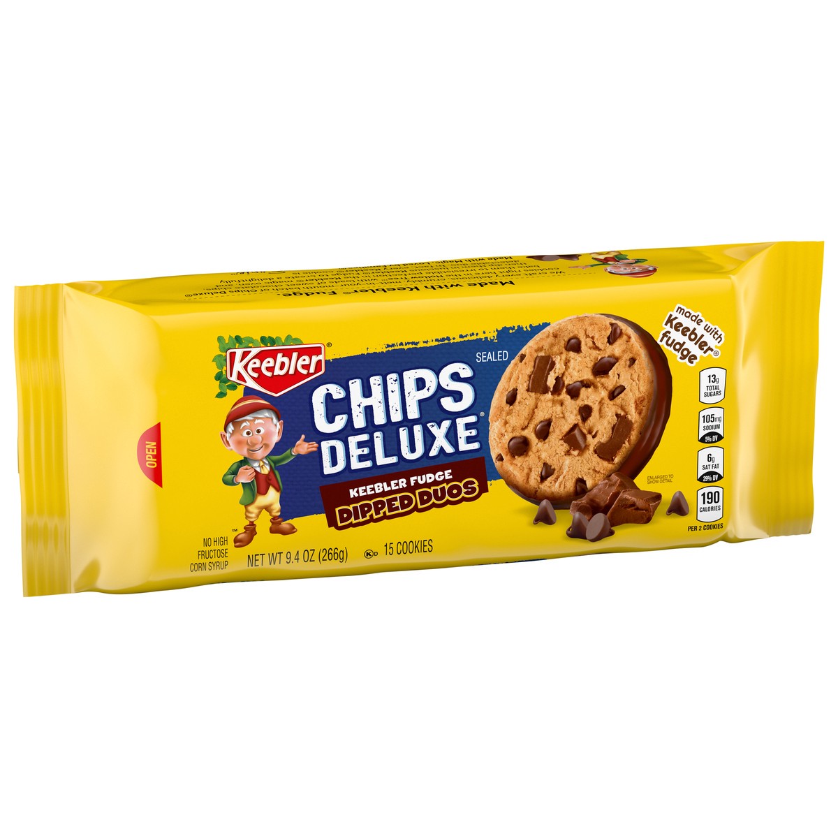 slide 11 of 11, KEEBLER Chips Deluxe, Fudge Dipped Cookies, Pantry Pack, 9.4oz, 9.4 oz