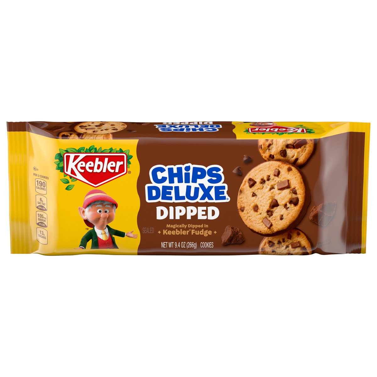 slide 1 of 11, KEEBLER Chips Deluxe, Fudge Dipped Cookies, Pantry Pack, 9.4oz, 9.4 oz