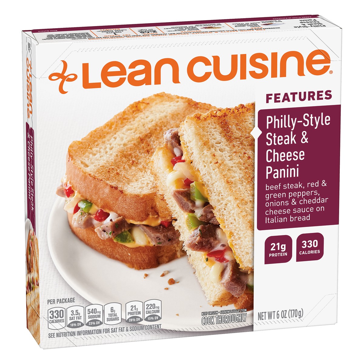 slide 2 of 10, Lean Cuisine Craveables Philly-Style Steak & Cheese Panini, 6 oz