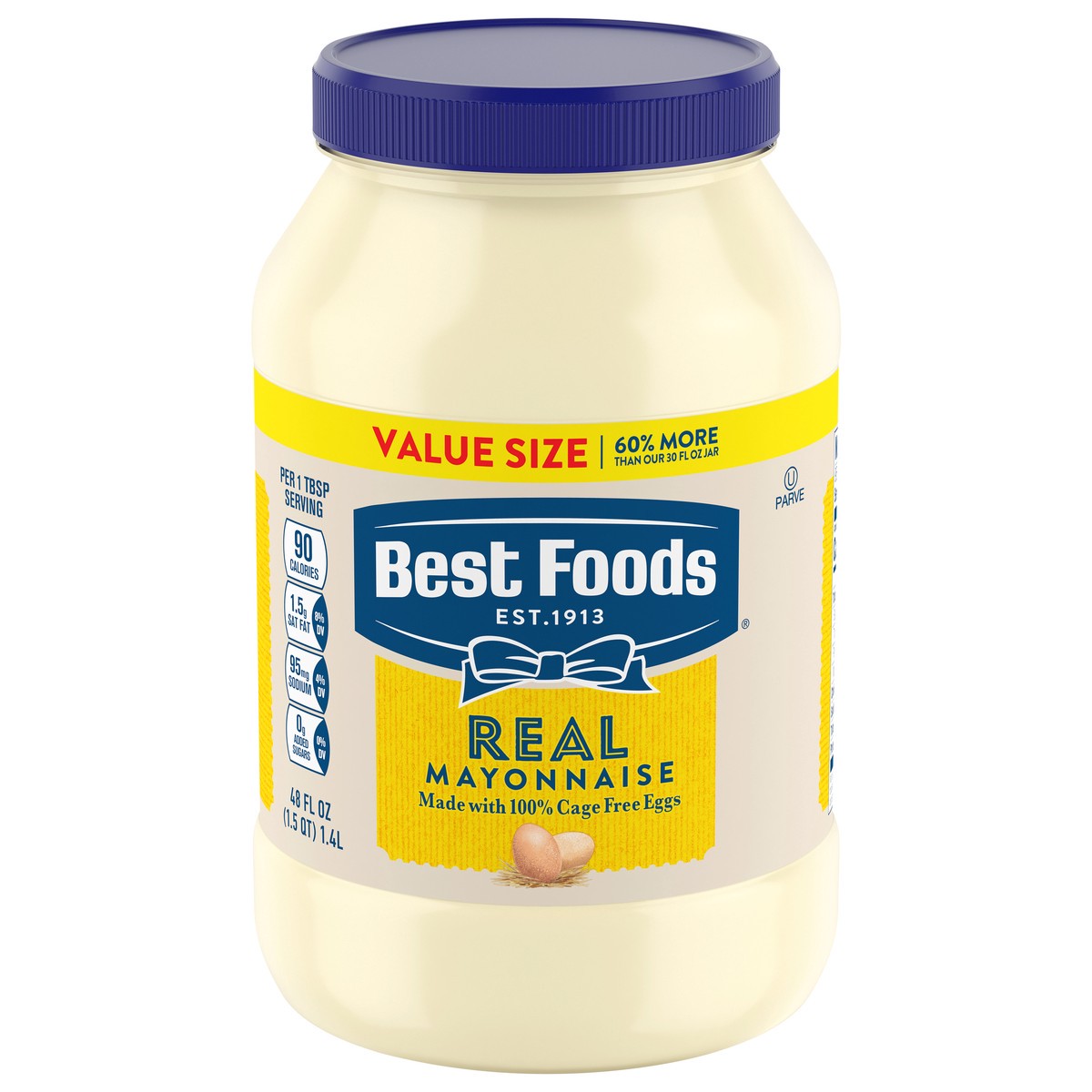 slide 1 of 4, Best Foods Mayonnaise Real Mayo 48 oz, 48 fl oz