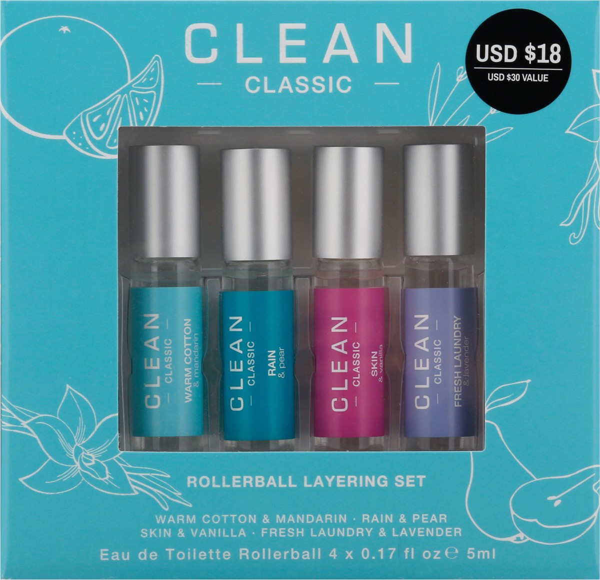 slide 5 of 12, Clean Classic Rollerball Layering Set Eau De Toilette 4 ea, 4 ct