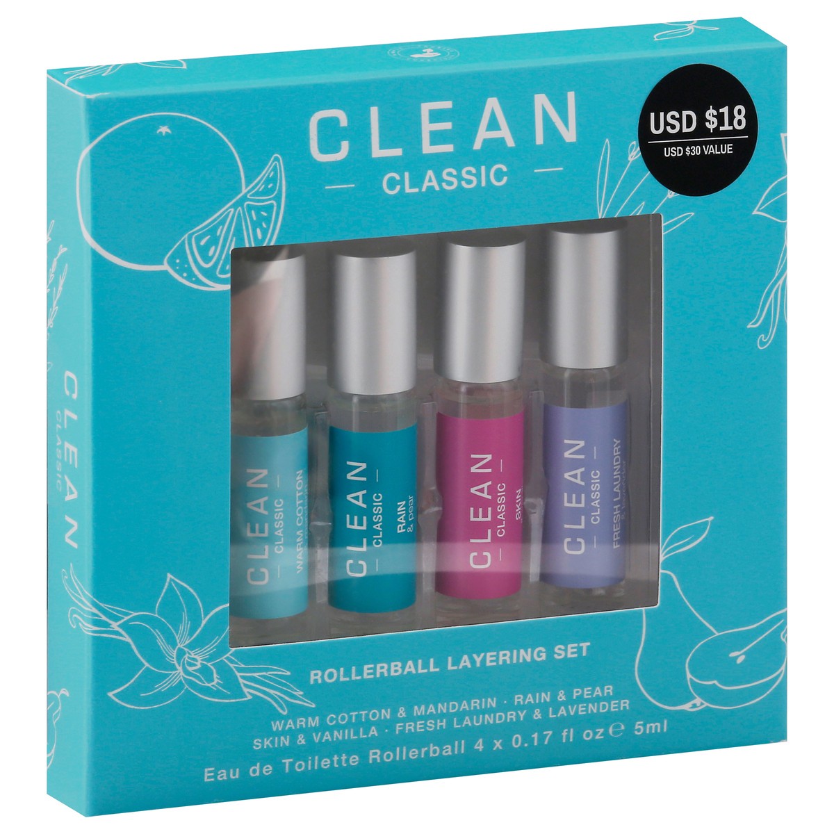 slide 4 of 12, Clean Classic Rollerball Layering Set Eau De Toilette 4 ea, 4 ct
