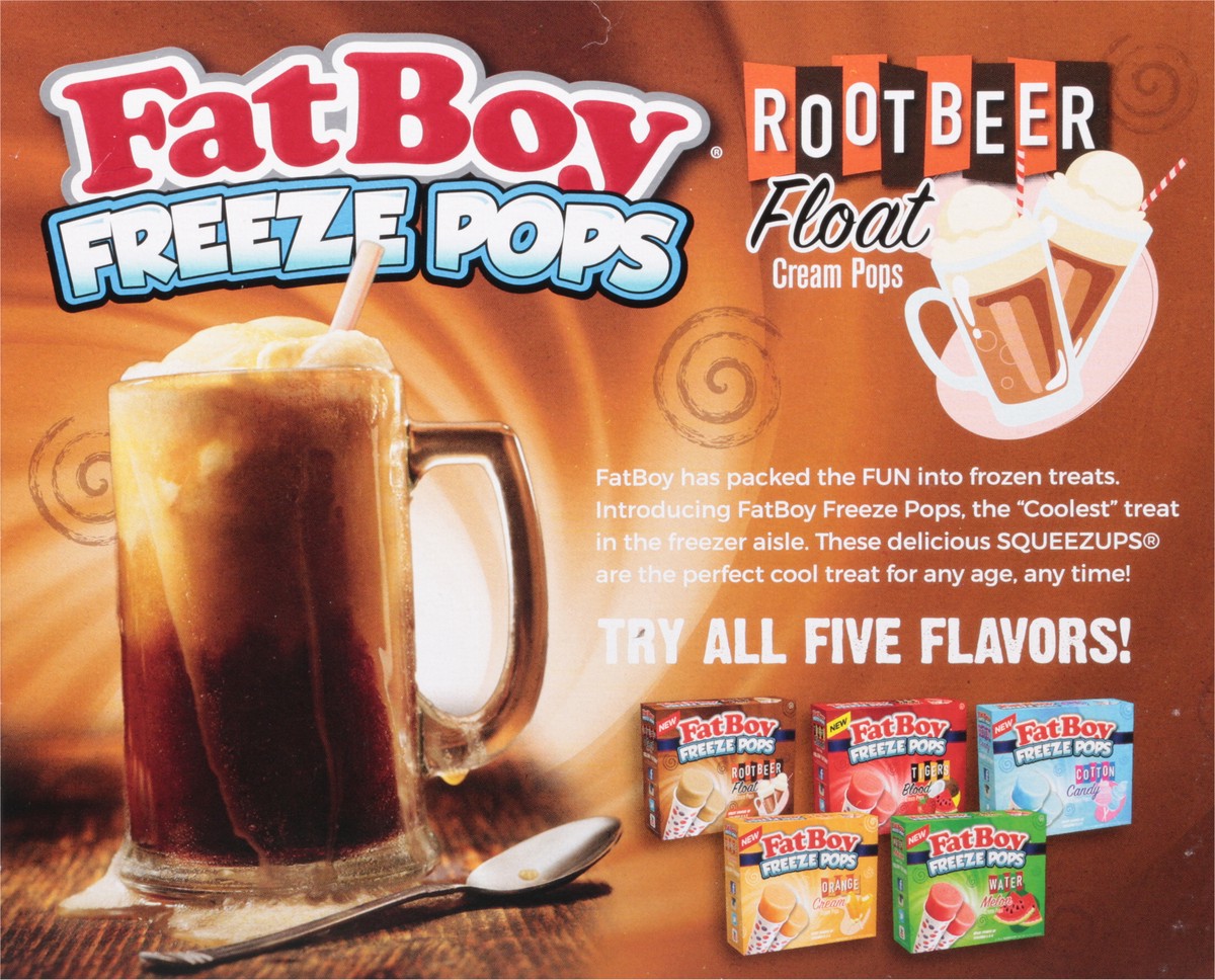 slide 10 of 13, Fat Boy Root Beer Float Freeze Pops 6 - 3 fl oz Squeezups, 6 ct