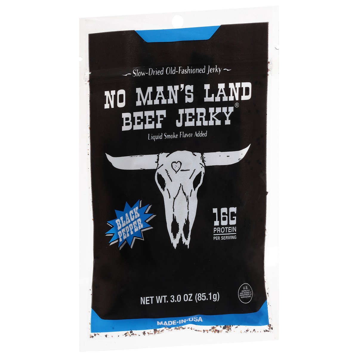 slide 4 of 13, No Man's Land Black Pepper Beef Jerky 3.0 oz, 3 oz