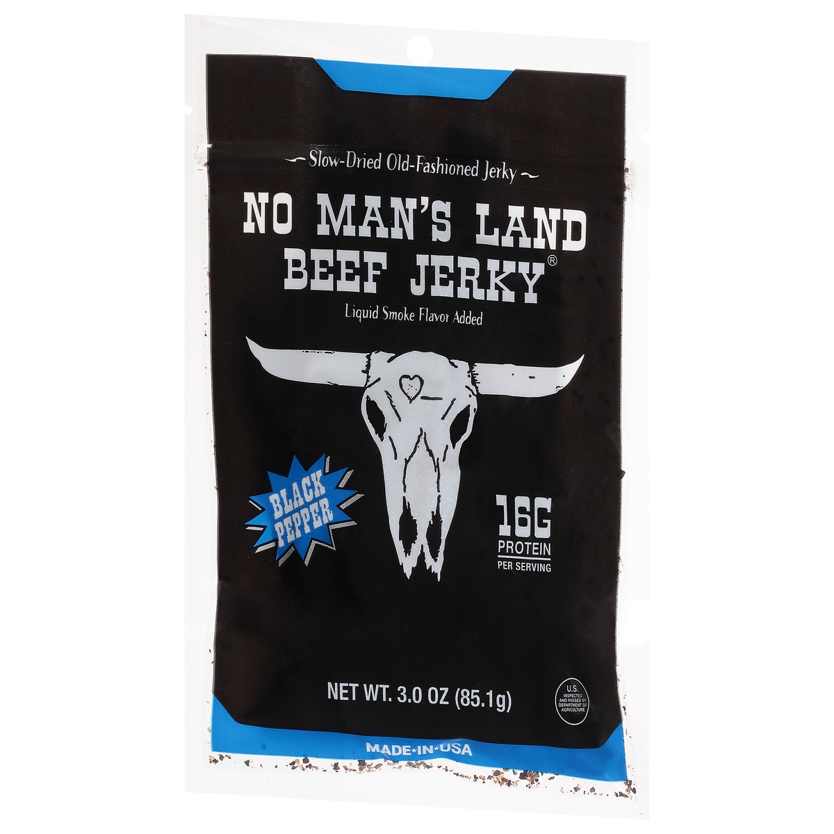 slide 11 of 13, No Man's Land Black Pepper Beef Jerky 3.0 oz, 3 oz