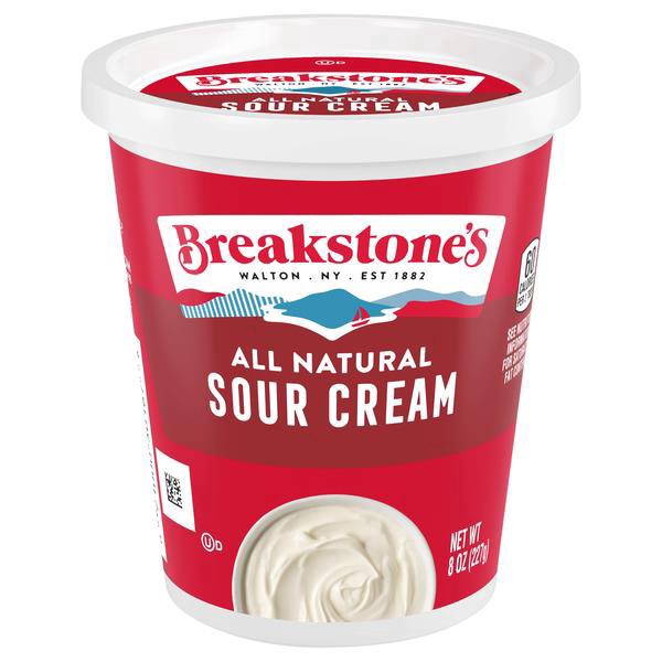 slide 1 of 8, Breakstone's All Natural Sour Cream, 8 oz