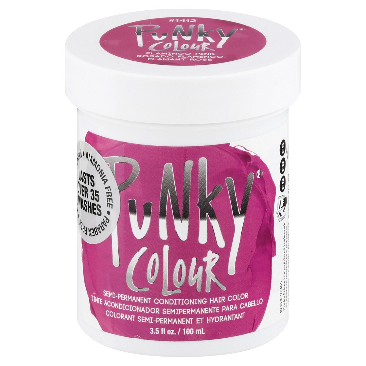 slide 4 of 4, Punky Colour Flamingo Pink 1412 Semi-Permanent Hair Color 3.5 oz, 1 ct