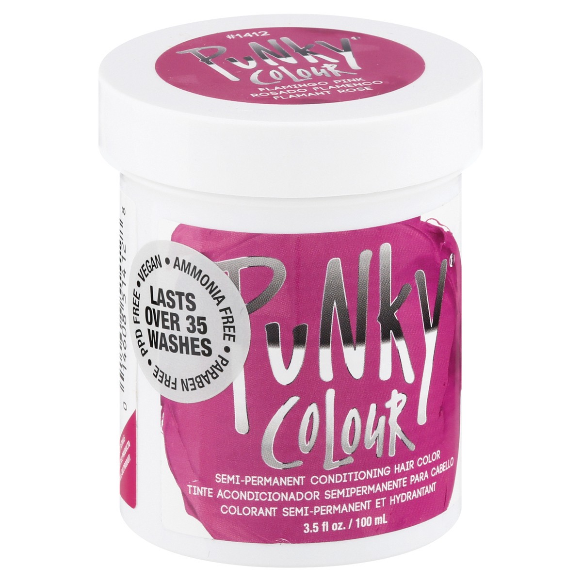 slide 2 of 4, Punky Colour Flamingo Pink 1412 Semi-Permanent Hair Color 3.5 oz, 1 ct