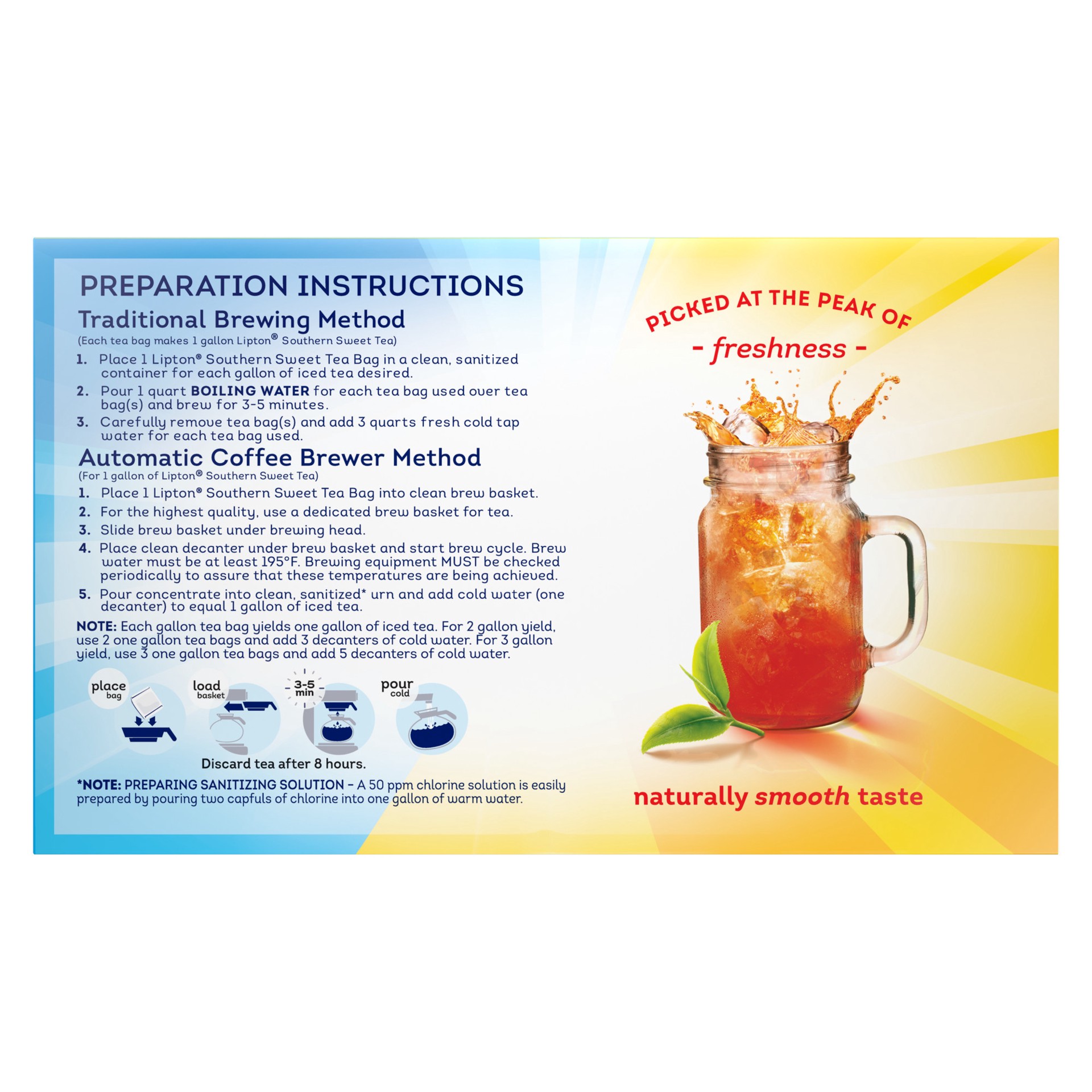 slide 3 of 3, Lipton Southern Sweet Iced Tea 22 Gallon Size Tea Bags, 22 ct