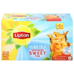 Lipton Southern Sweet Iced Tea 22 Gallon Size Tea Bags
