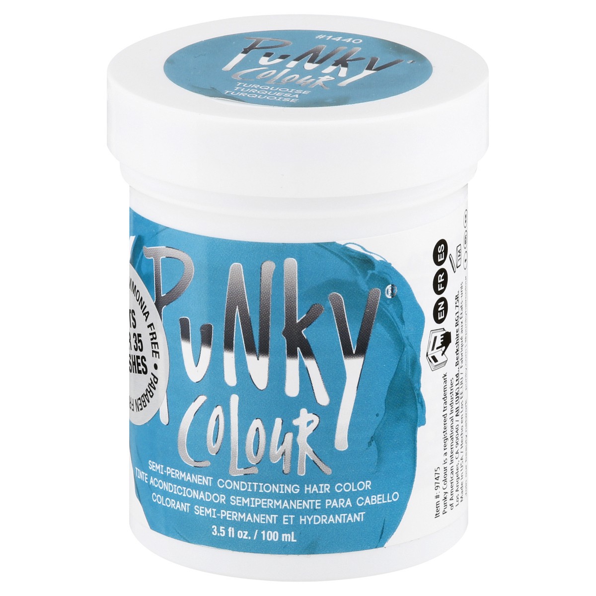 slide 4 of 4, Punky Colour Turquoise 1440 Semi-Permanent Hair Color 3.5 oz, 1 ct