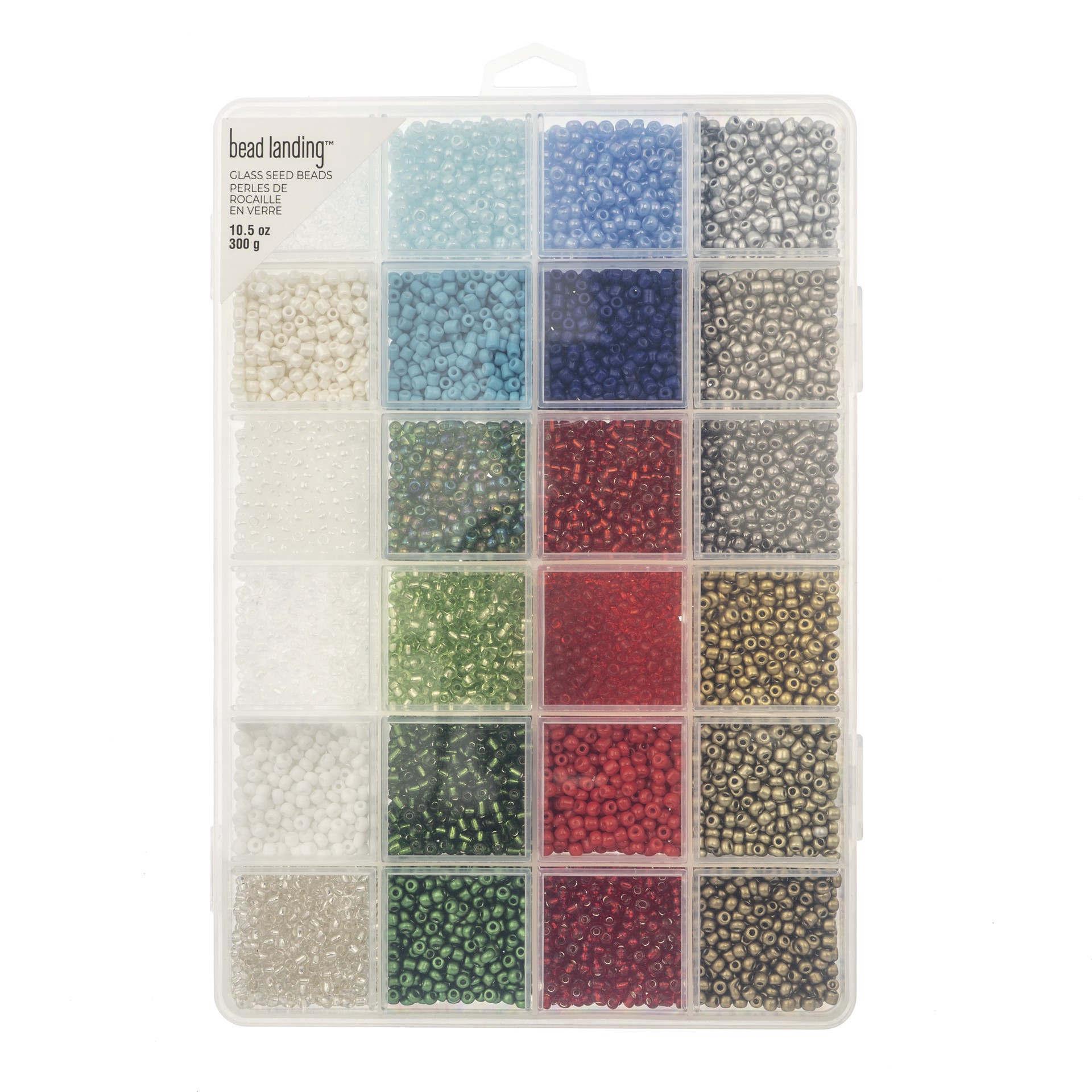 slide 3 of 3, 8/0 Multicolor Glass Seed Beads, 10.5oz. By Bead Landing, 10.5 oz