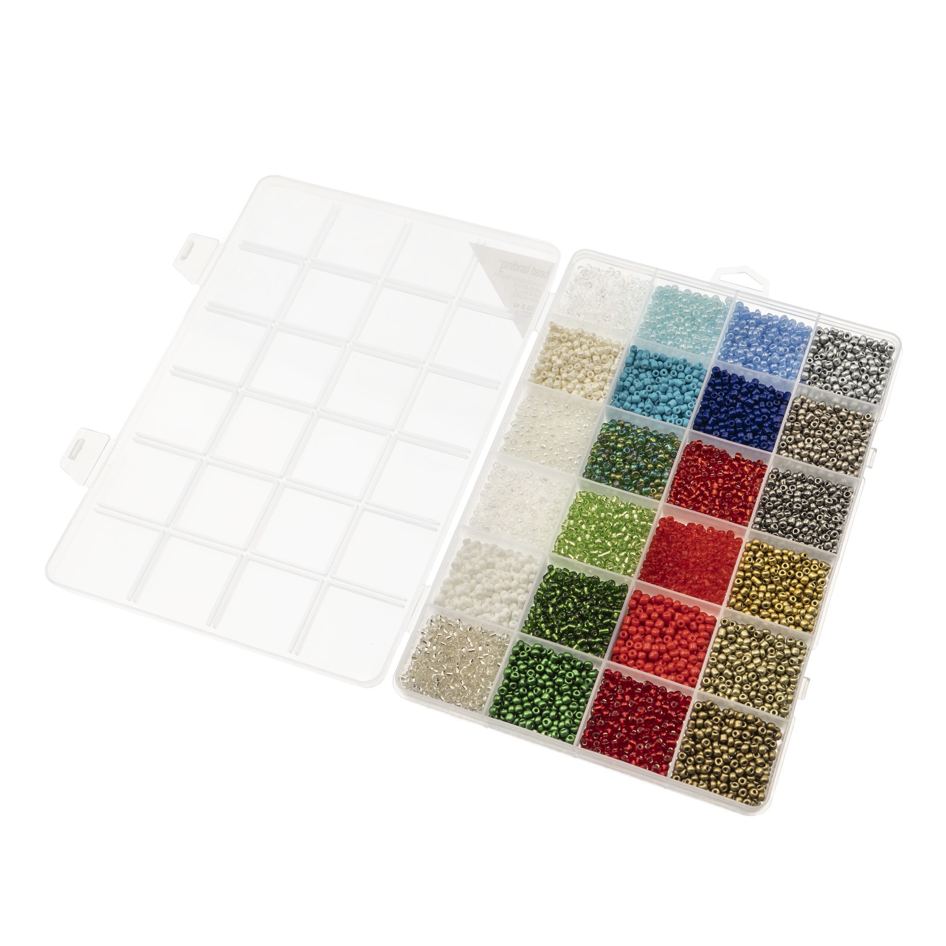 slide 2 of 3, 8/0 Multicolor Glass Seed Beads, 10.5oz. By Bead Landing, 10.5 oz