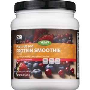slide 1 of 1, CVS Health Plant Based Protein Smoothie Powder 16.5 Oz, Mixed Berry, 16.5 oz