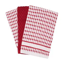 Everyday Living Popcorn Kitchen Towel - Red