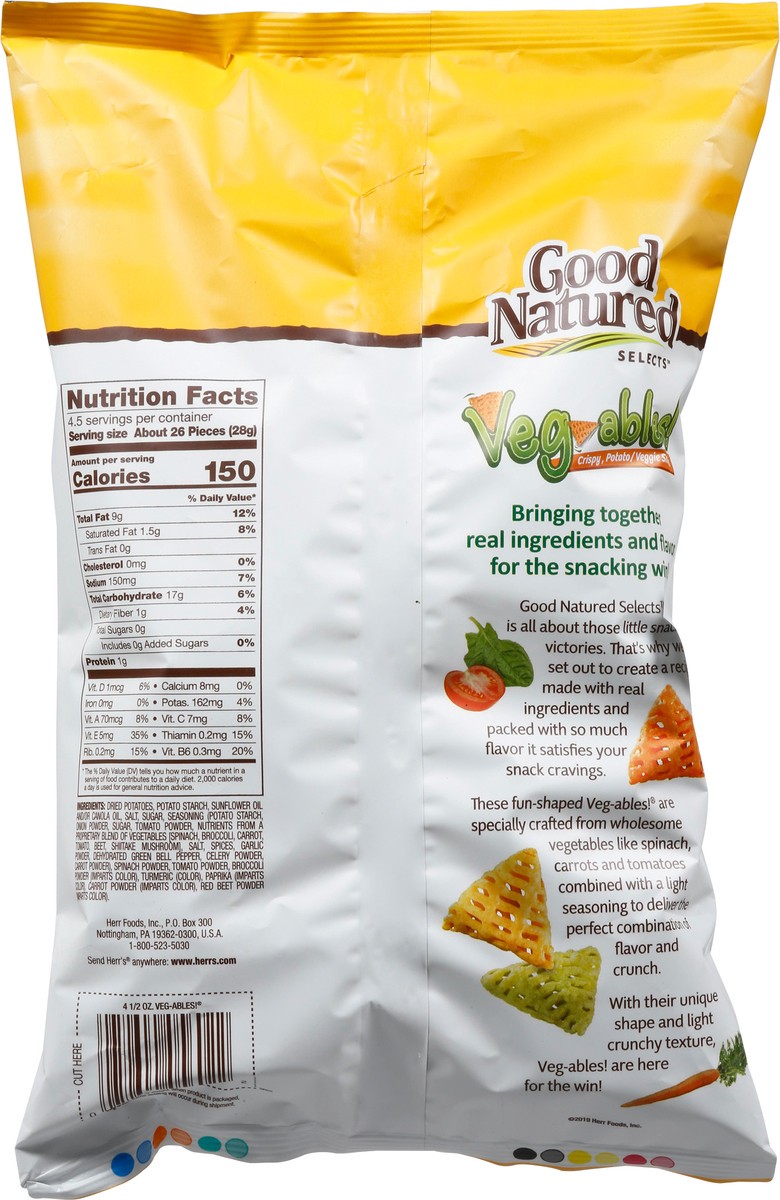 slide 6 of 13, Good Natured Veg-ables! Crispy Potato/Veggie Snacks 4.5 oz, 4.5 oz