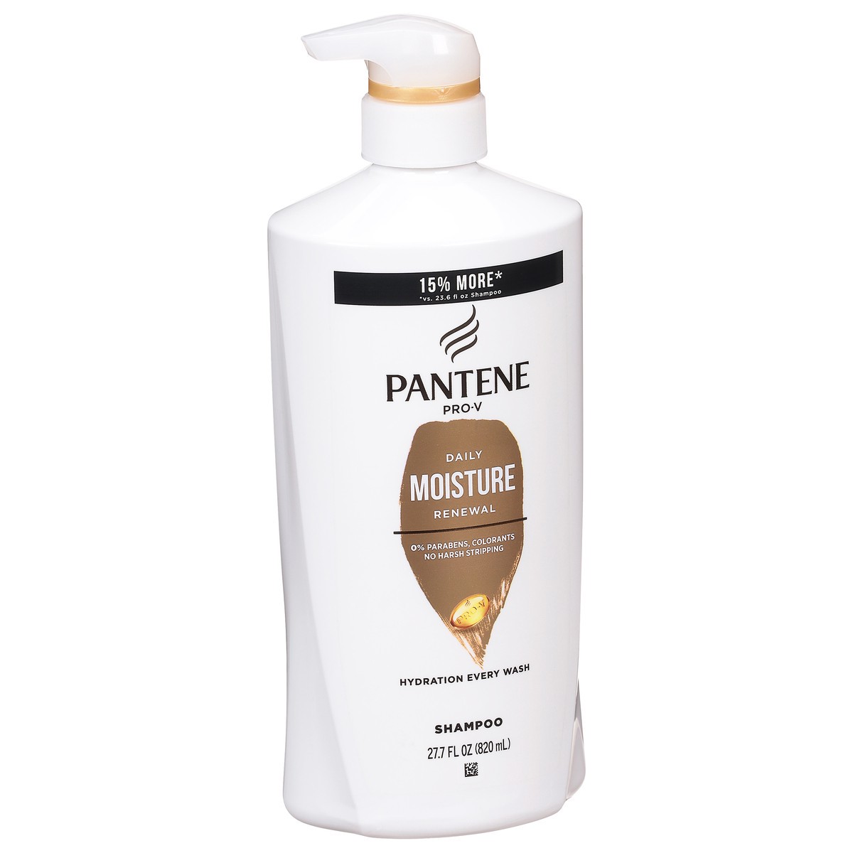 slide 5 of 9, Pantene Shampoo, Cleanse and Nourish for Dry Damaged Hair, Daily Moisture Renewal, Safe for Color Treated Hair, Paraben Free, for Women and Men, 27.7 oz, 820 ml