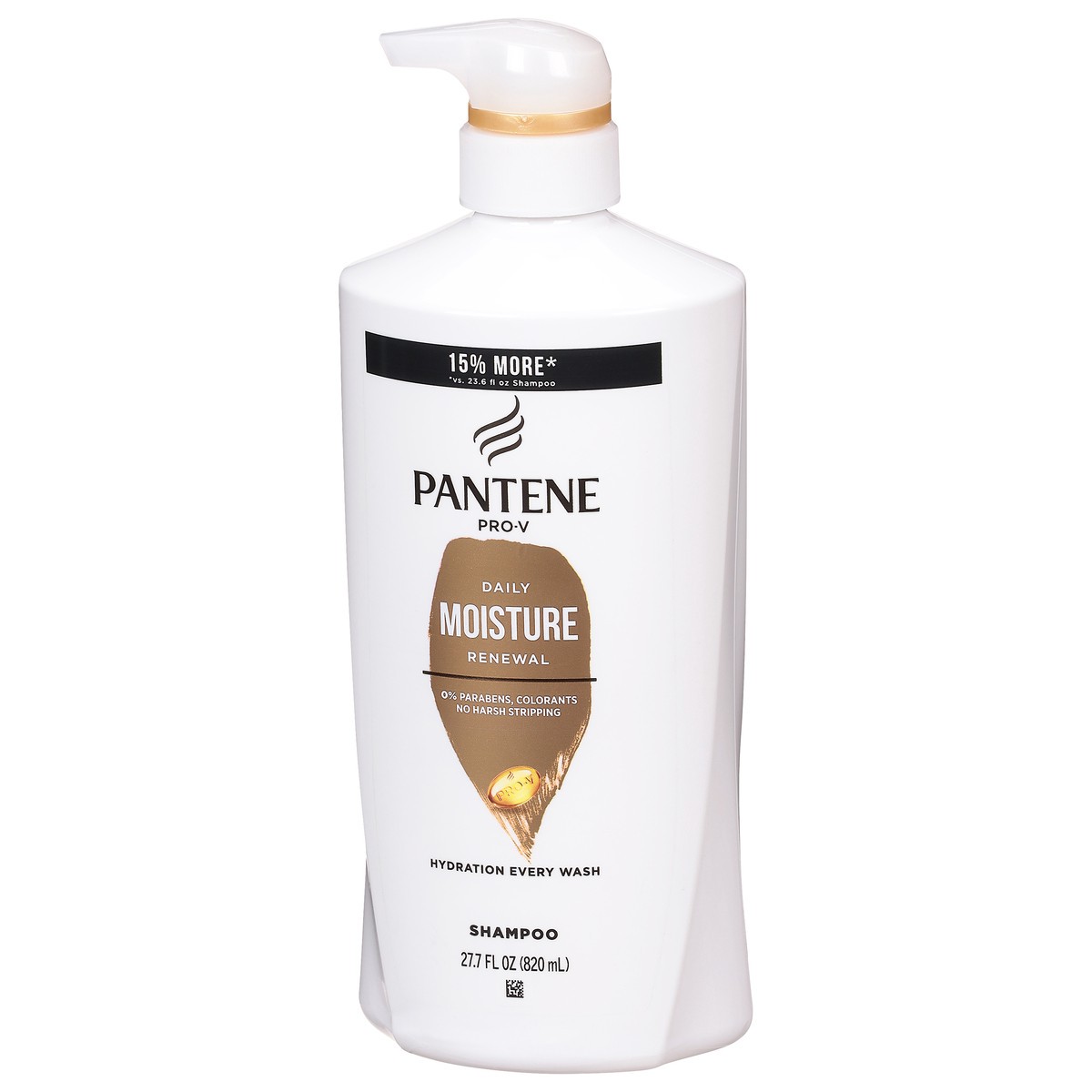slide 6 of 9, Pantene Shampoo, Cleanse and Nourish for Dry Damaged Hair, Daily Moisture Renewal, Safe for Color Treated Hair, Paraben Free, for Women and Men, 27.7 oz, 820 ml