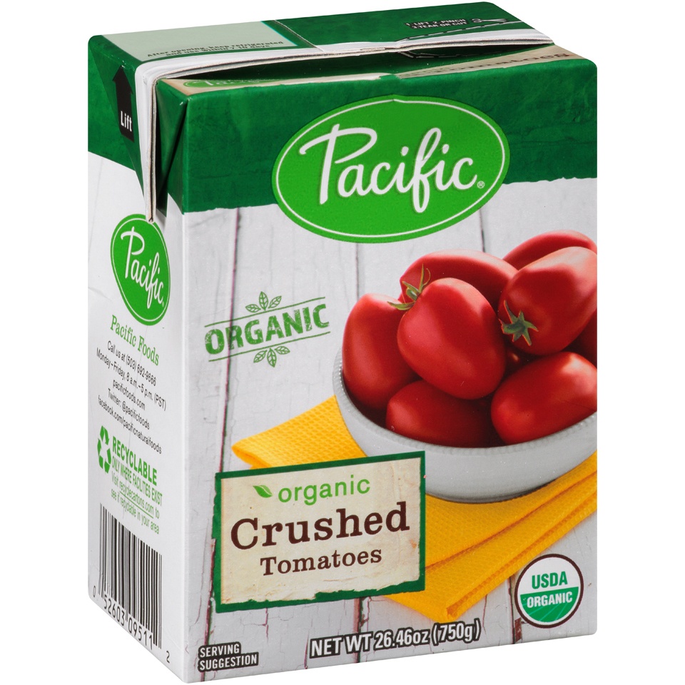 slide 1 of 1, Pacific Natural Foods Organic Crushed Tomatoes, 26.46 oz