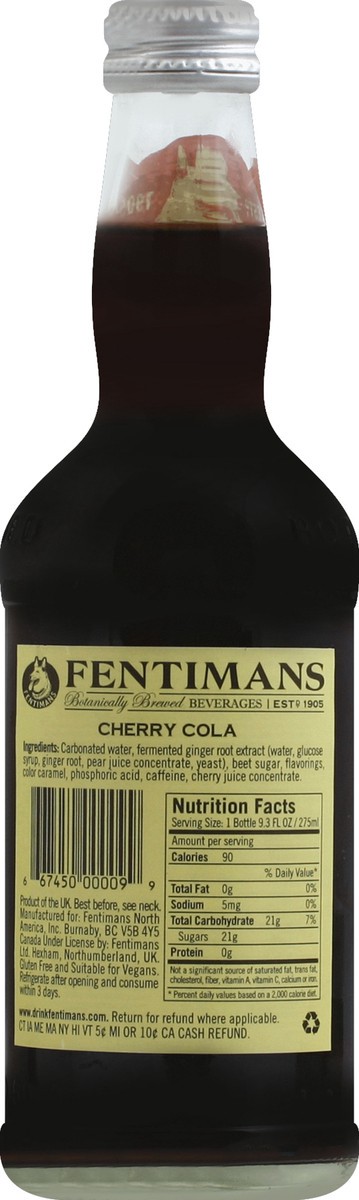 slide 8 of 8, Fentimans Single Cherry Tree Cola - 9.3 fl oz, 9.3 fl oz