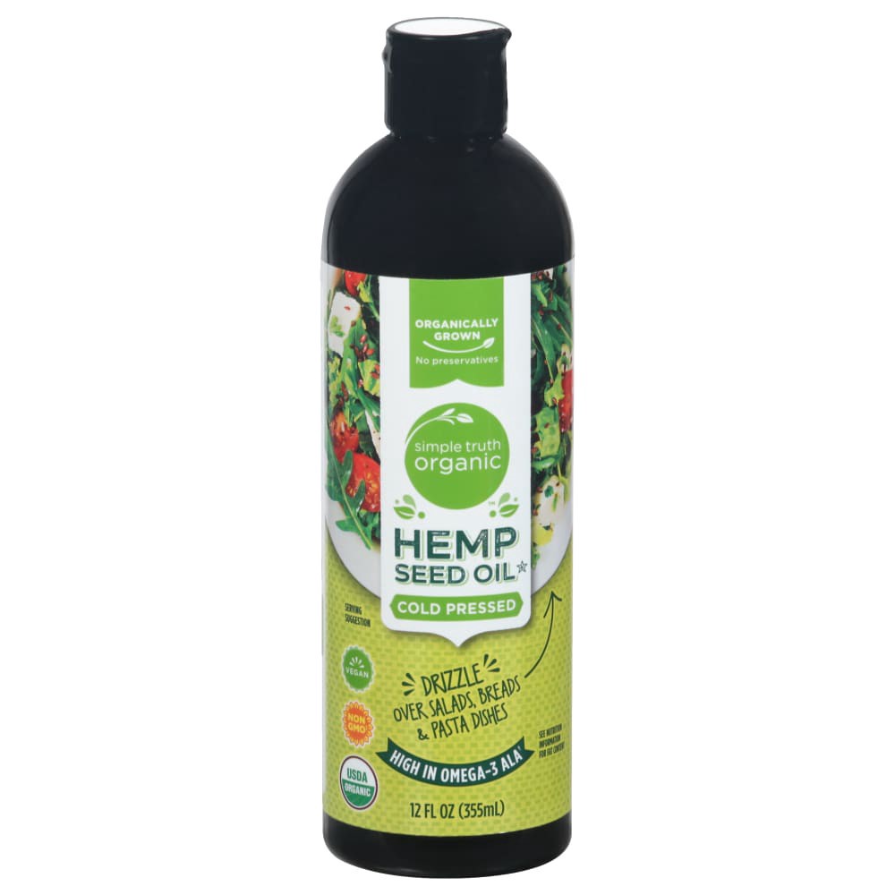 slide 1 of 4, Simple Truth Organic Hemp Oil, 12 fl oz