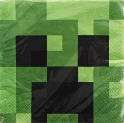 Unique 2-Ply Minecraft Napkins - 16 Count