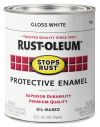 slide 5 of 25, Rust-Oleum Stops Rust Protective Enamel Paint 7792502, Quart, Gloss White, 1 qt