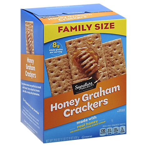 slide 1 of 1, Signature Select Graham Cracker Honey Family Size, 28.8 oz