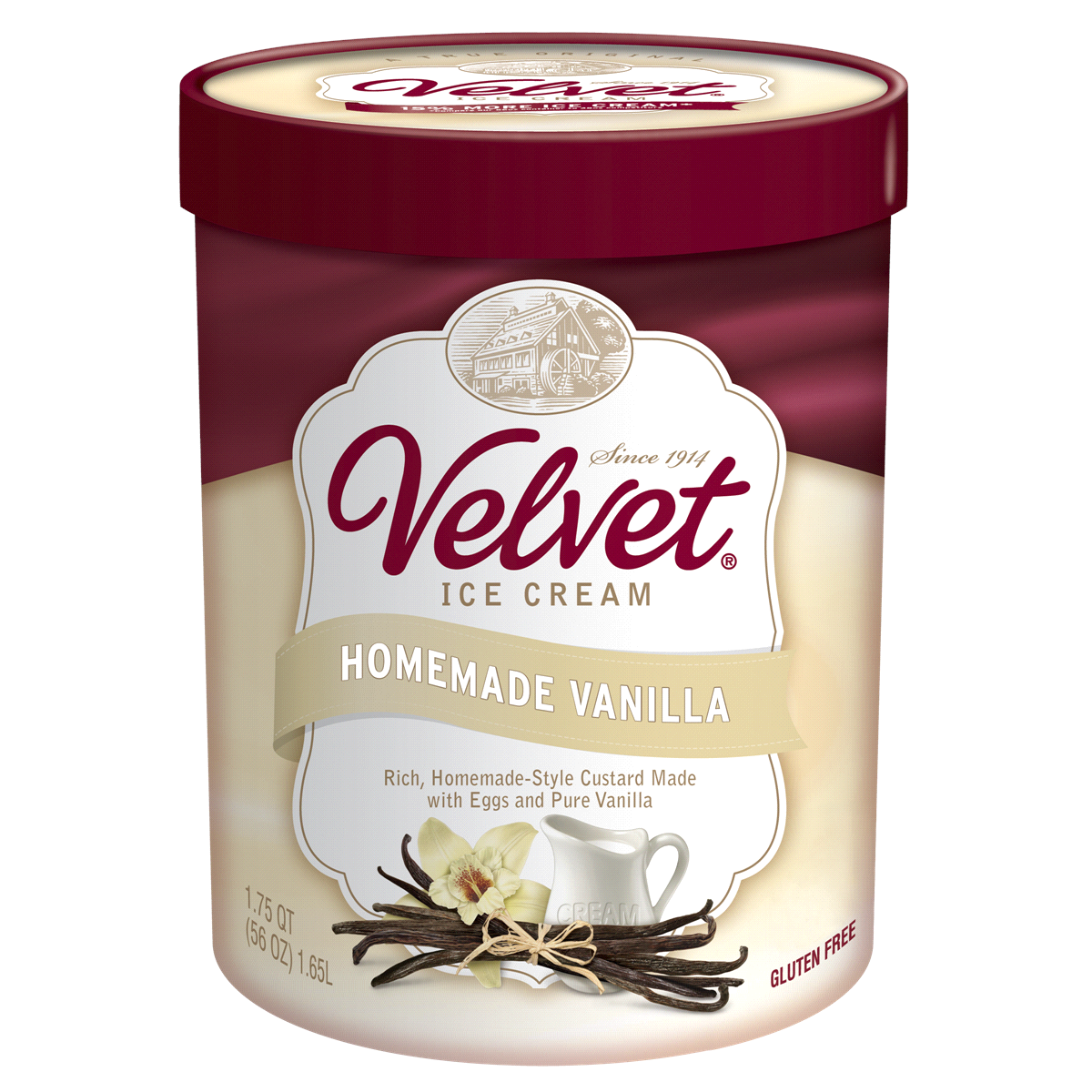 slide 1 of 1, Velvet Natural Homemade Vanilla Ice Cream, 56 oz