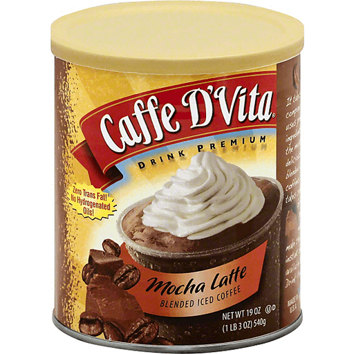 slide 1 of 1, Caffe D'Vita Blended Iced Coffee Mocha Latte, 19 oz
