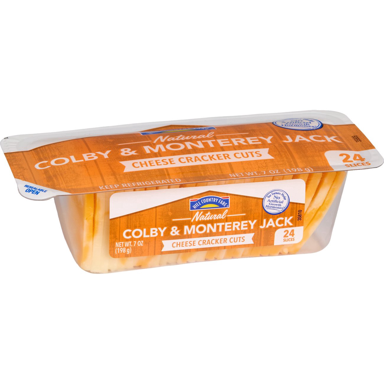 slide 1 of 1, Hill Country Fare Cheese Cracker Cuts - Colby Jack, 7 oz