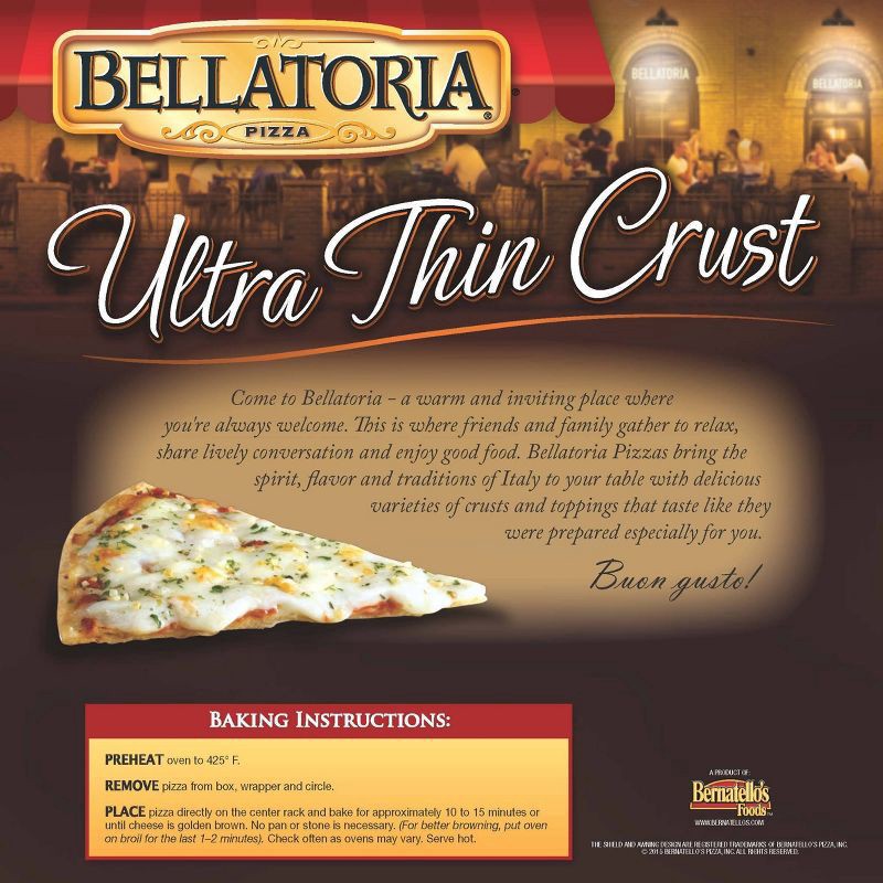 slide 2 of 3, Bellatoria Ultra Thin Crust Ultimate 5 Cheese Pizza 16.03 oz, 16.03 oz