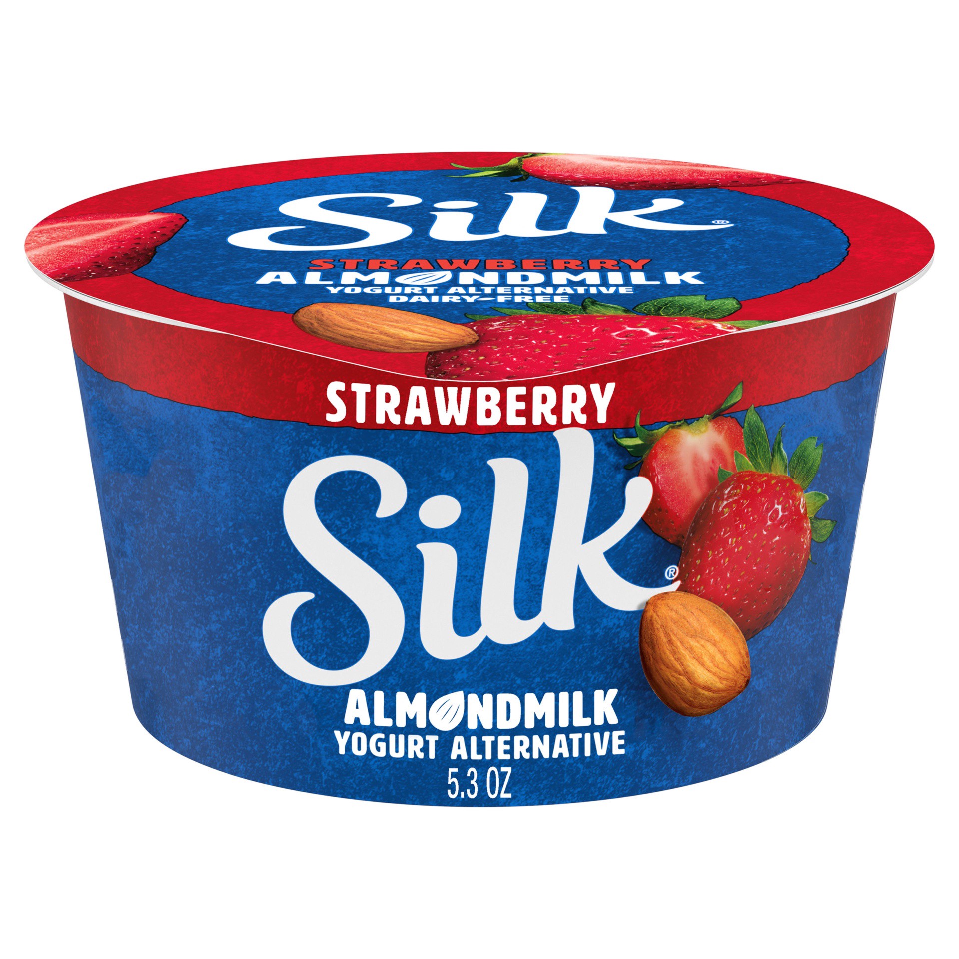 slide 1 of 5, Silk Strawberry Almond Milk Yogurt Alternative - 5.3oz Cup, 