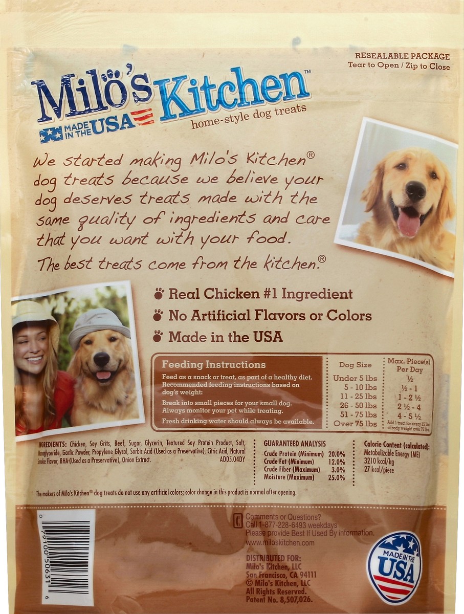 slide 2 of 6, Milo's Kitchen Dog Treat, Chicken Meatball, 22 oz