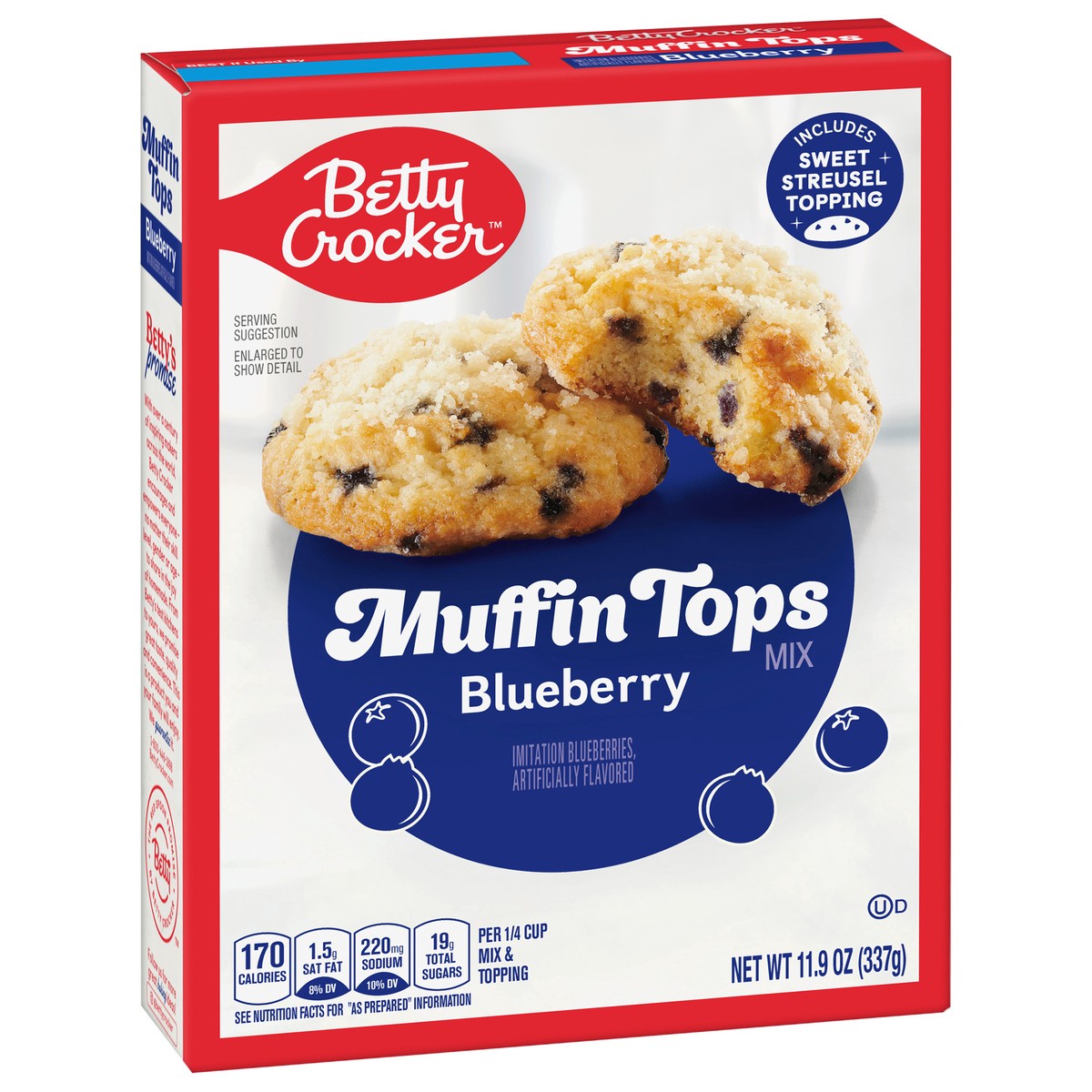 slide 11 of 11, Betty Crocker Muffin Tops Mix, Blueberry, With Topping, 11.9 oz