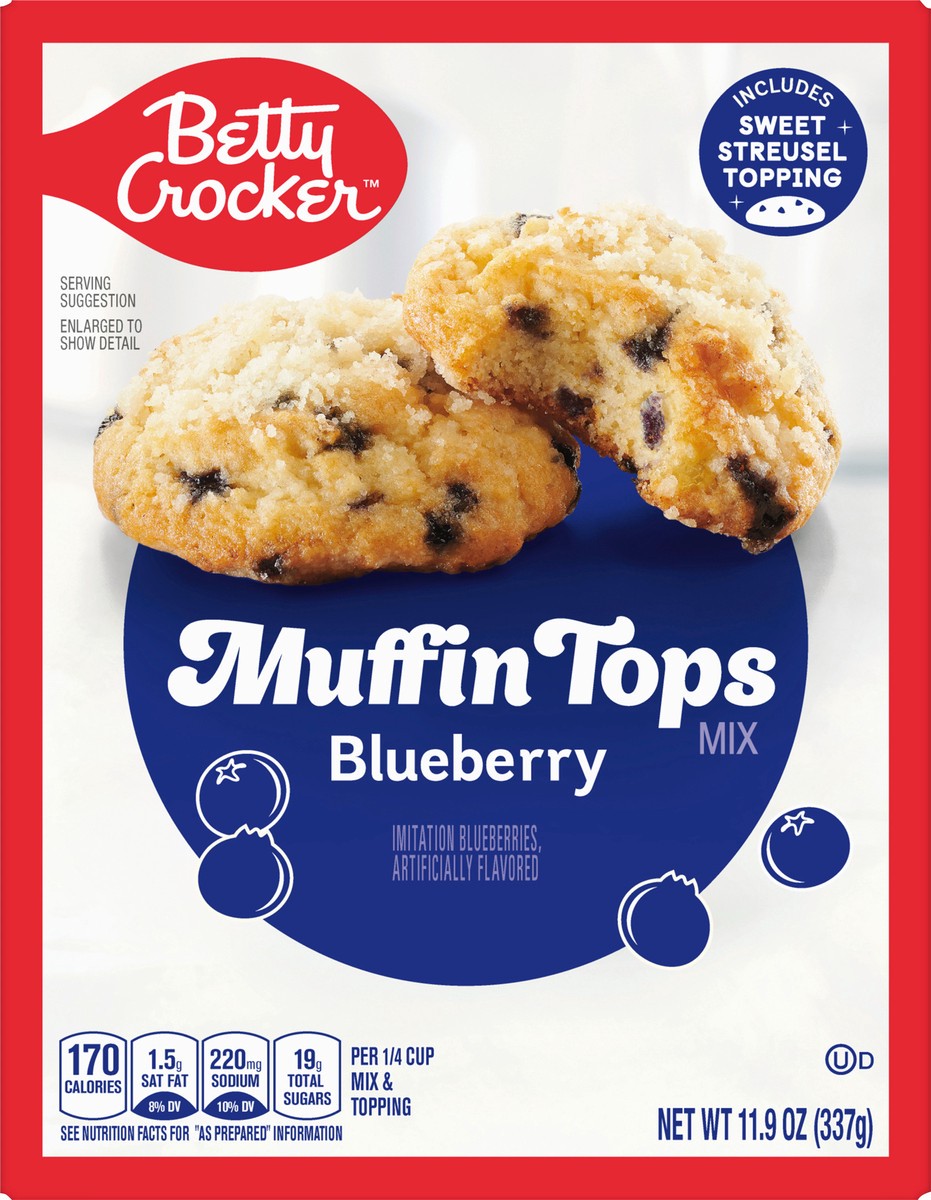slide 2 of 11, Betty Crocker Muffin Tops Mix, Blueberry, With Topping, 11.9 oz