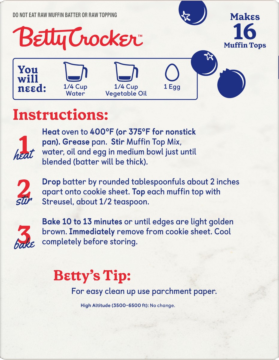slide 4 of 11, Betty Crocker Muffin Tops Mix, Blueberry, With Topping, 11.9 oz