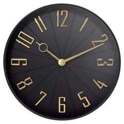 Westclox 12" Modern Black Wall Clock