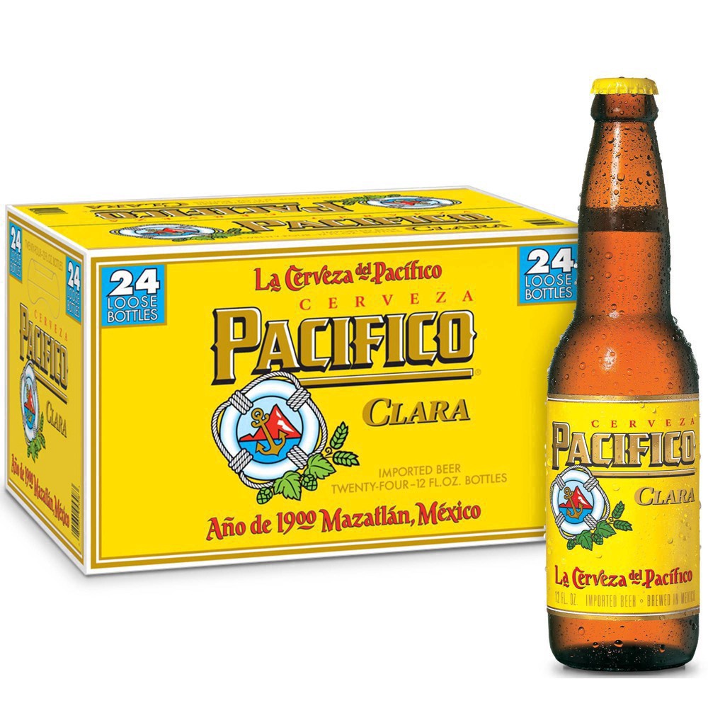 slide 18 of 27, Pacifico Clara Mexican Lager Import Beer, 24 pk 12 fl oz Bottles, 4.4% ABV, 288 fl oz