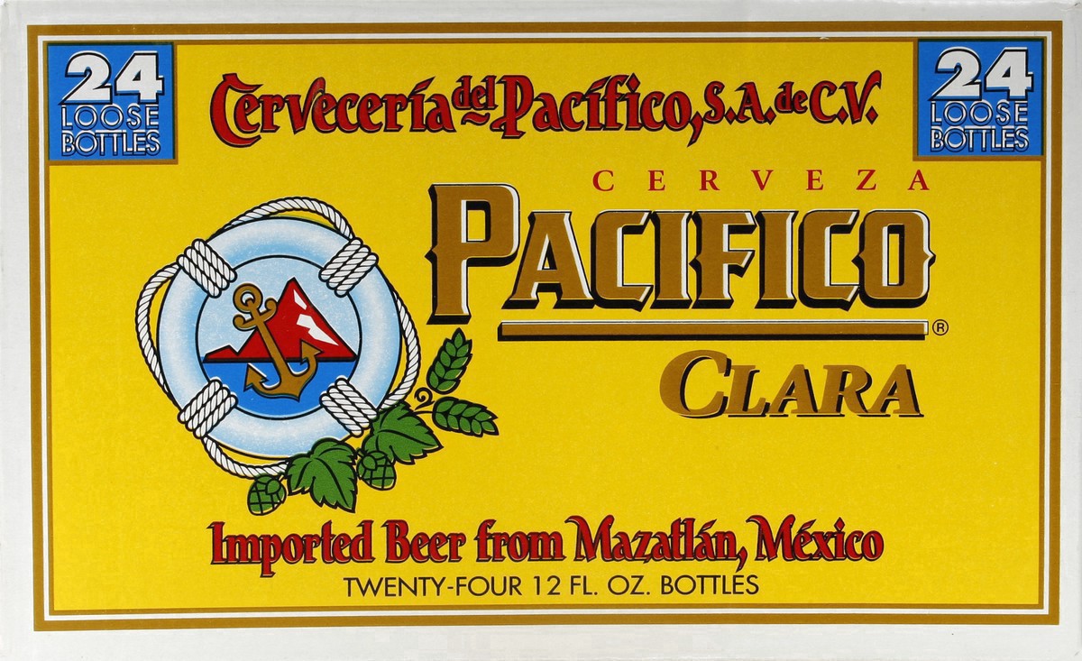 slide 14 of 27, Pacifico Clara Mexican Lager Import Beer, 24 pk 12 fl oz Bottles, 4.4% ABV, 288 fl oz