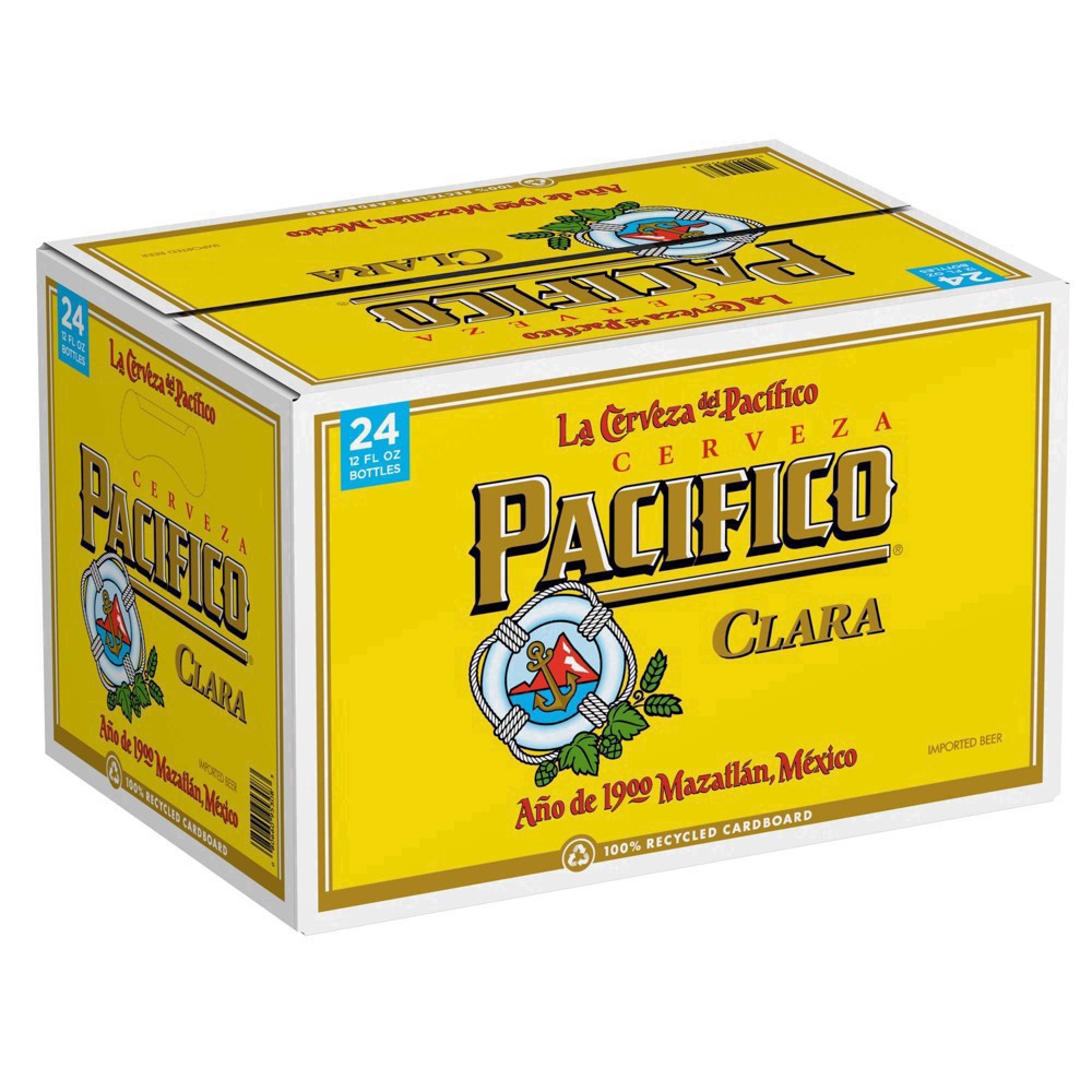 slide 21 of 27, Pacifico Clara Mexican Lager Import Beer, 24 pk 12 fl oz Bottles, 4.4% ABV, 288 fl oz