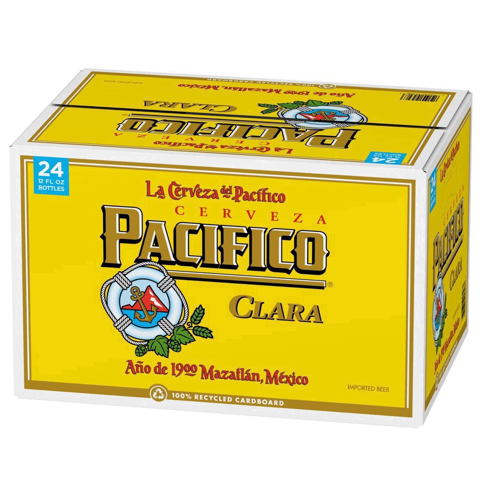 slide 4 of 27, Pacifico Clara Mexican Lager Import Beer, 24 pk 12 fl oz Bottles, 4.4% ABV, 288 fl oz
