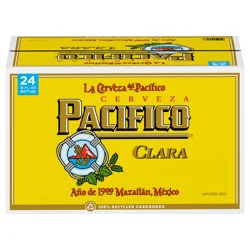 Pacifico Clara Mexican Lager Beer, 24 pk 12 fl oz Bottles, 4.4% ABV
