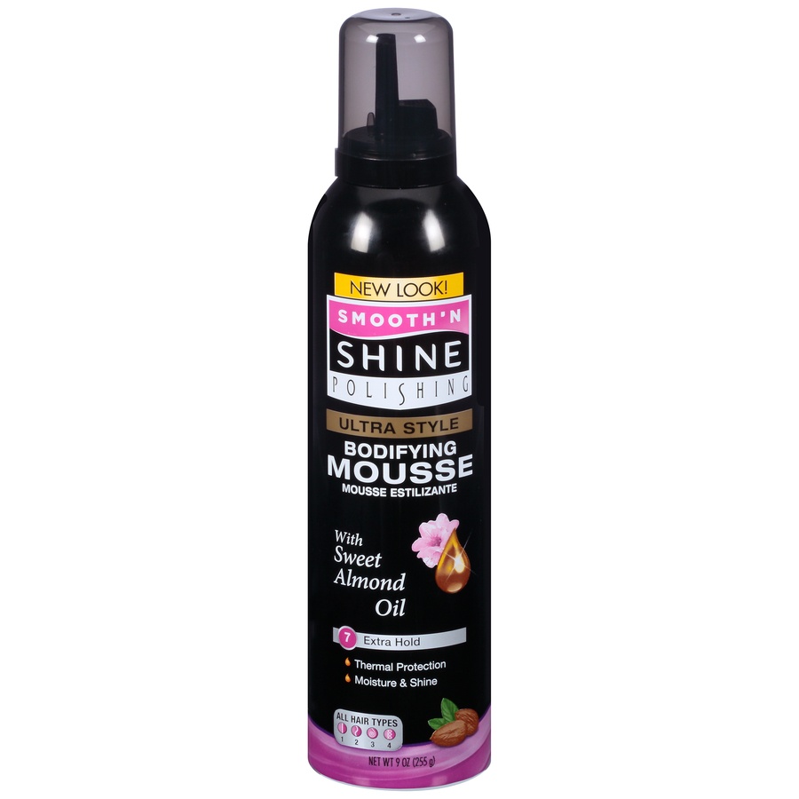 slide 1 of 1, Smooth 'n Shine Mousse, Bodifying, Extra Hold 7, 9 oz