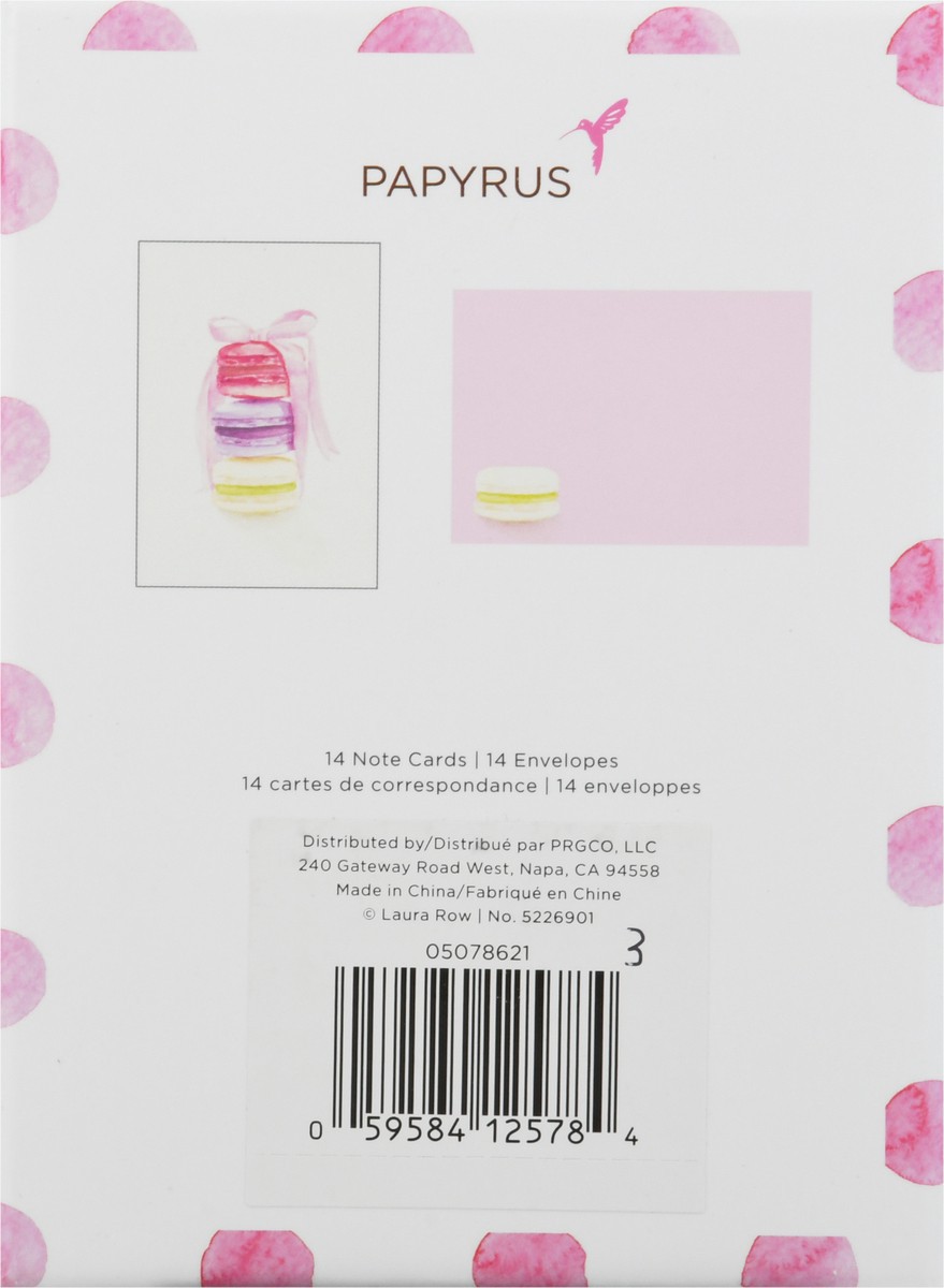 slide 5 of 9, Papyrus Blank Cards with Envelopes, Stack of Macarons (14-Count), 1 ct