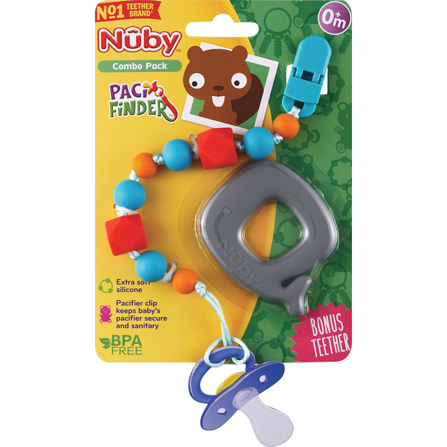 slide 1 of 1, Nuby Pacifinder With Teether, 1 ct
