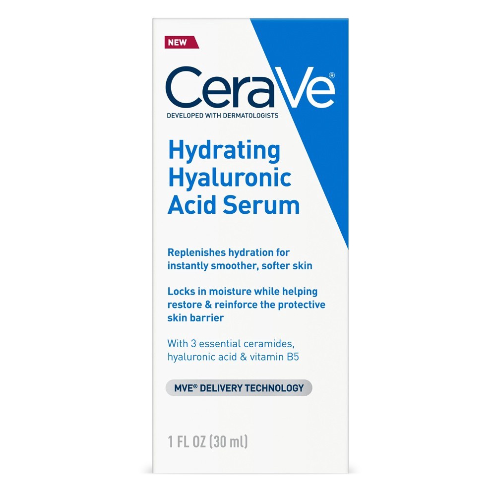 slide 4 of 6, CeraVe Hydrating Hyaluronic Acid Serum, 1 ct