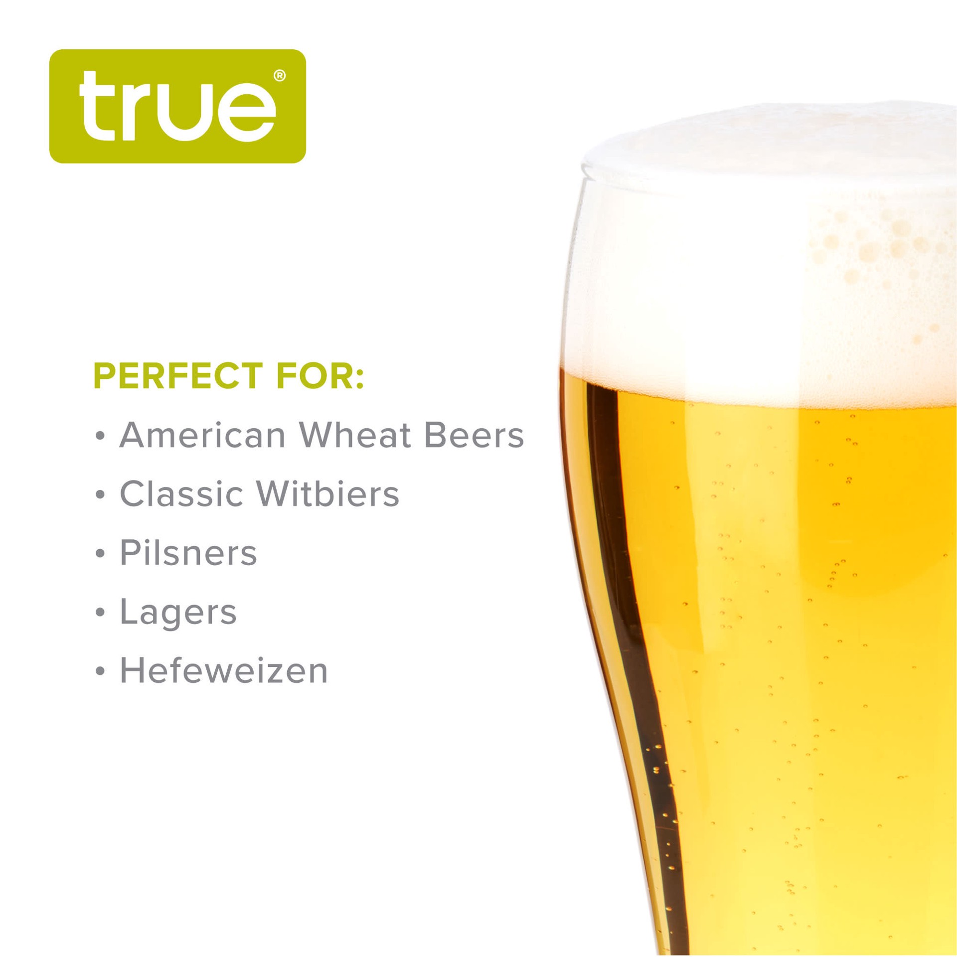 slide 2 of 5, TRUE 23 Ounce Wheat Beer Glasses 4 ea, 1 ct